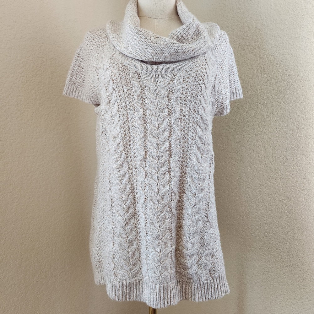 Worthington petite short sleeve knit cowl neck sweater size large - Picture 15 of 16